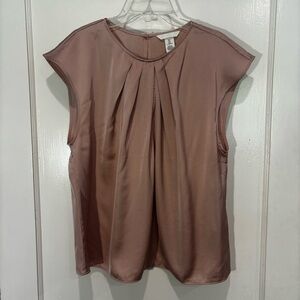 NEW H&M Light Pink, Sleeveless, Pleated Women's Blouse
